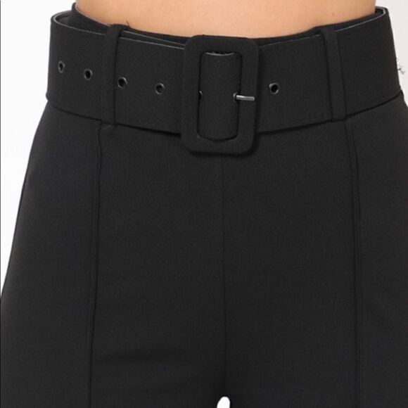 Black Dress Pants with Belt - Picture 12 of 14